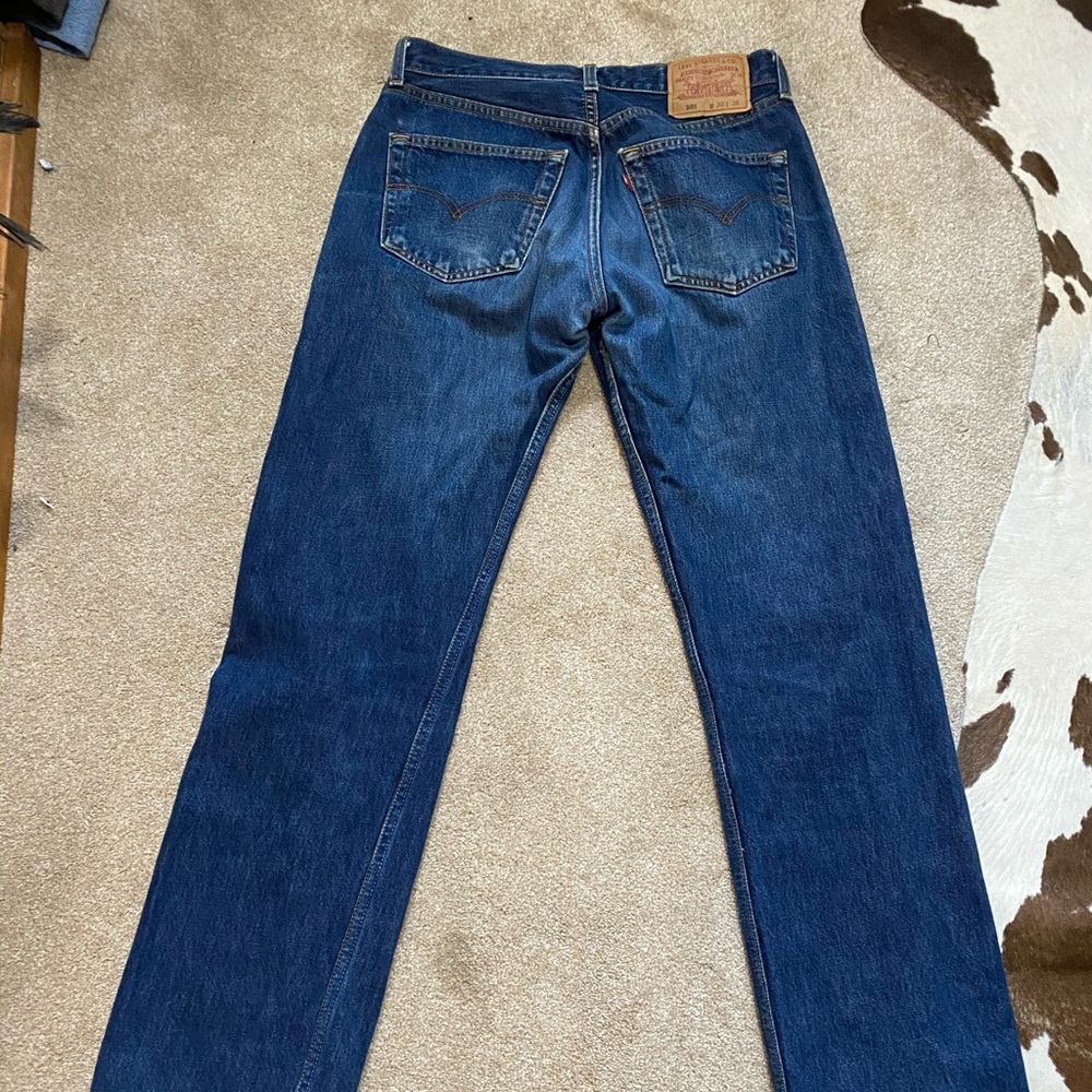 Levi’s 501 dark wash jeans